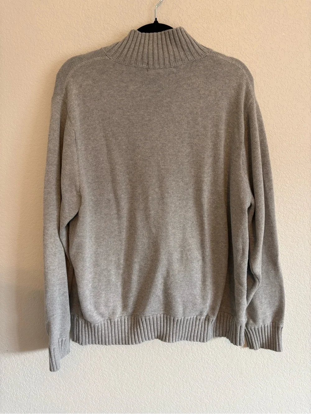 J.Crew Full Zip Sweater Gray Cotton Knit Cardigan Men’s XL